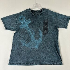 Virginia Beach T-Shirt Blue and Black, Anchor, VIRGINIA BEACH, VA Size XXL